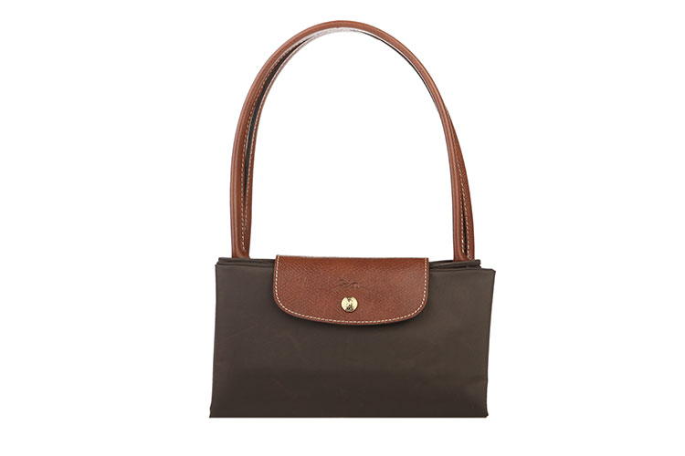 Longchamp/珑骧 女士尼龙折叠 手拎包 女士 单肩包 大号 1899 褐灰色