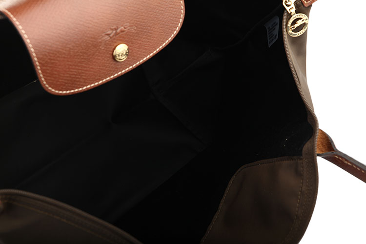 Longchamp/珑骧 女士尼龙折叠 手拎包 女士 单肩包 大号 1899 褐灰色