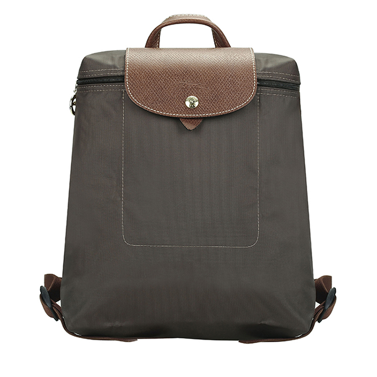 Longchamp/珑骧 女士 尼龙折叠双肩包 1699 大地色