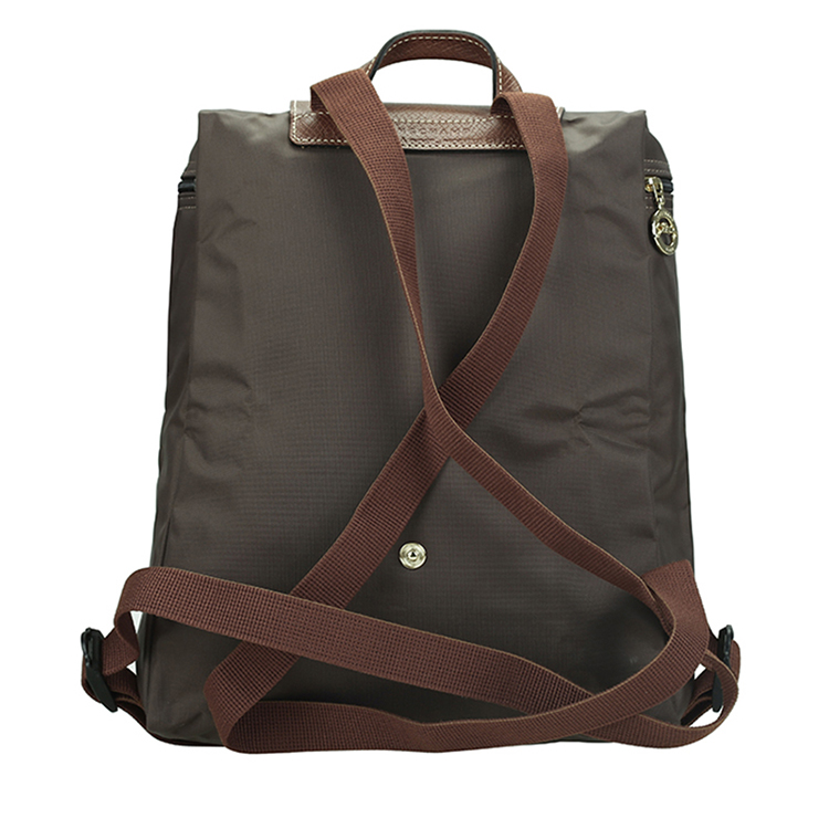 Longchamp/珑骧 女士 尼龙折叠双肩包 1699 大地色