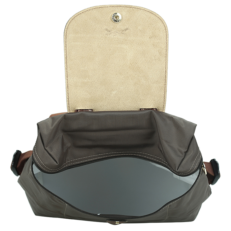 Longchamp/珑骧 女士 尼龙折叠双肩包 1699 大地色