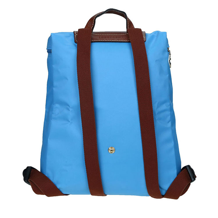 Longchamp/珑骧 女士尼龙折叠双肩包 1699 蓝莓色