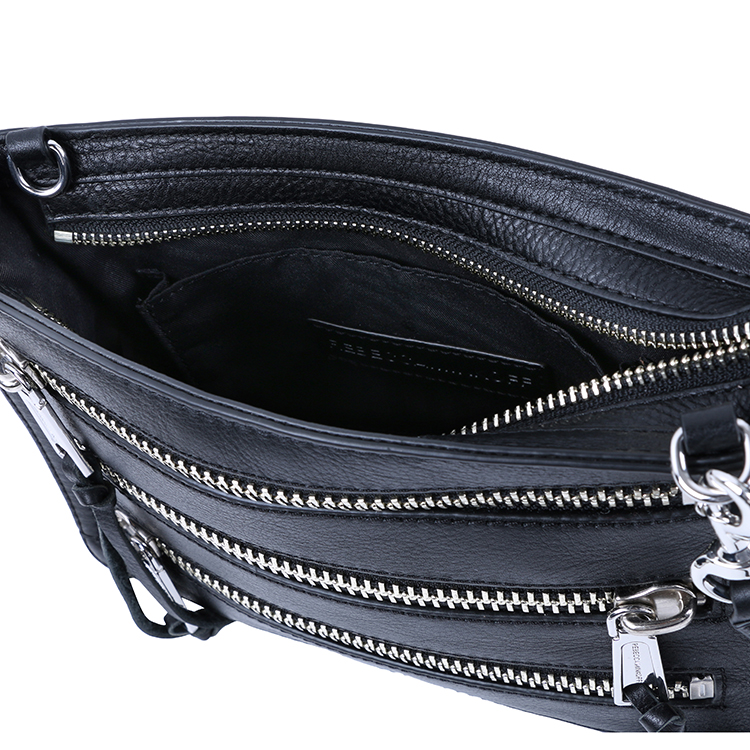 Rebecca Minkoff/瑞贝卡·明可弗 牛皮女士 Moto 3 Zip 单肩 斜挎包