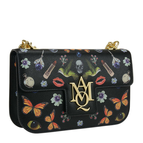 【包税】Alexander McQueen/亚历山大麦昆 女士 牛皮 logo点缀 单肩包 BR