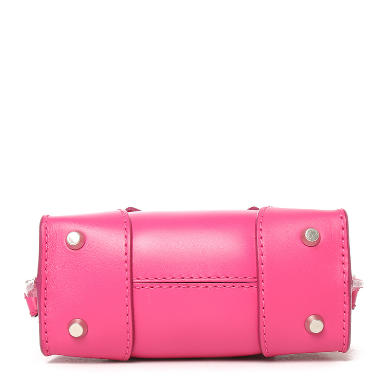 AlexanderMcQueen(亚历山大麦昆)桃粉色皮质两用包mini