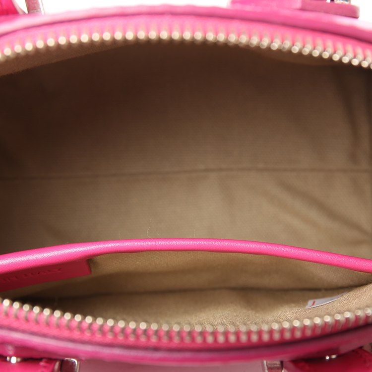 AlexanderMcQueen(亚历山大麦昆)桃粉色皮质两用包mini