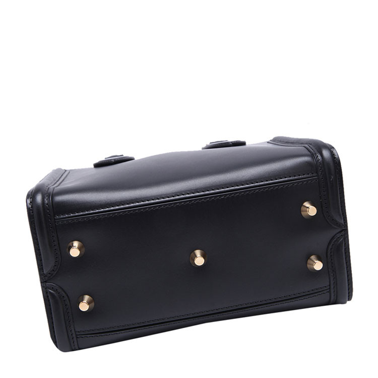 Alexander McQueen/亚历山大麦昆牛皮材质纯色女士手提单肩两用包,440919DNL0G 1000 WOMEN BAG