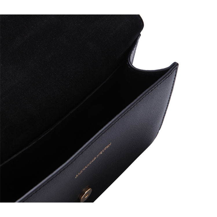Alexander McQueen/亚历山大麦昆牛皮材质金属字母装饰女士单肩斜挎包,439447DN10G 1000 WOMEN BAG