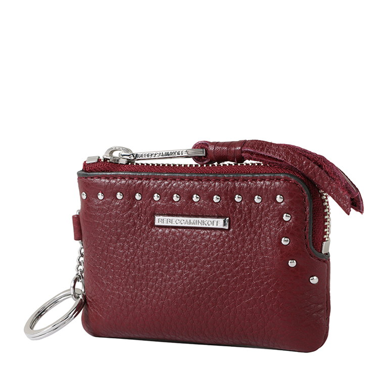 Rebecca Minkoff/瑞贝卡·明可弗 牛皮女士 Little Lottie with Studs挂饰零钱包