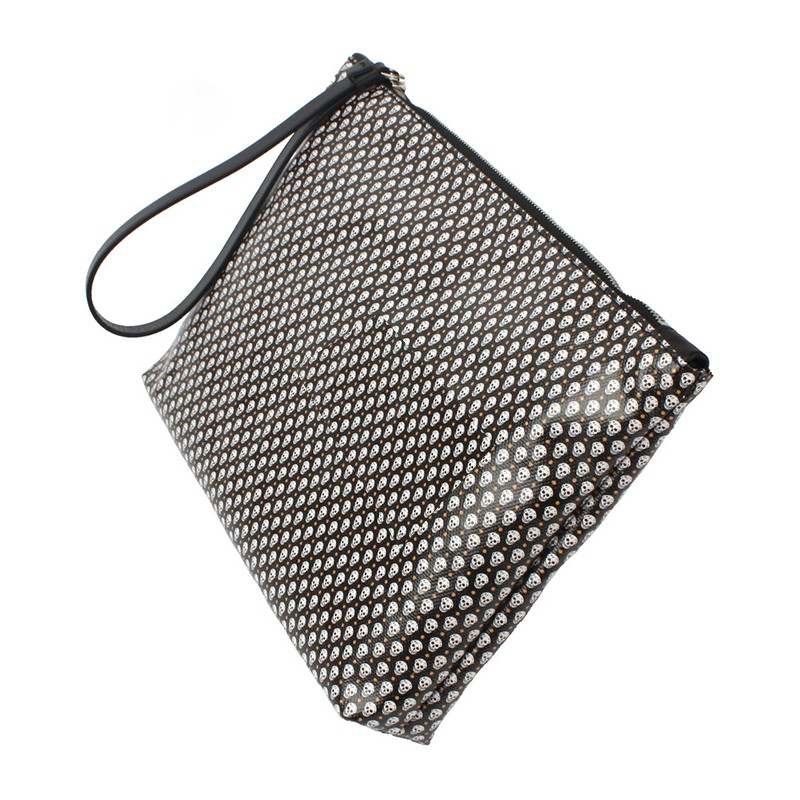 Alexander McQueen/亚历山大麦昆 女士骷髅头拉链手拿包 &343834K0L2N.8495