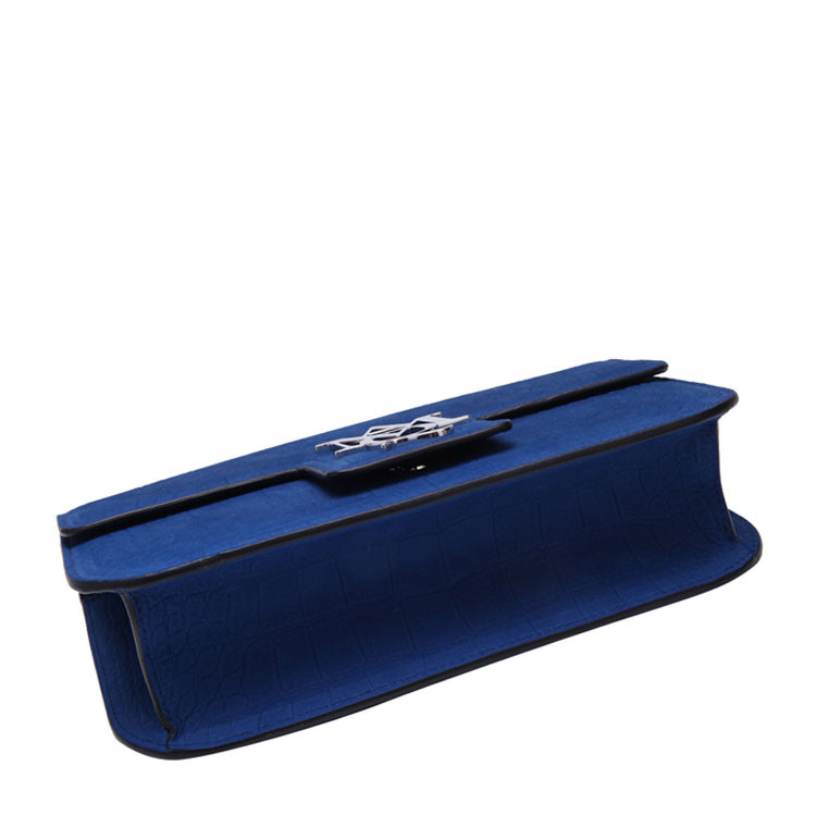 Alexander McQueen/亚历山大麦昆蓝色牛皮材质动物纹包身女士单肩斜挎包,439445BRQ2I 4250 WOMEN BAG