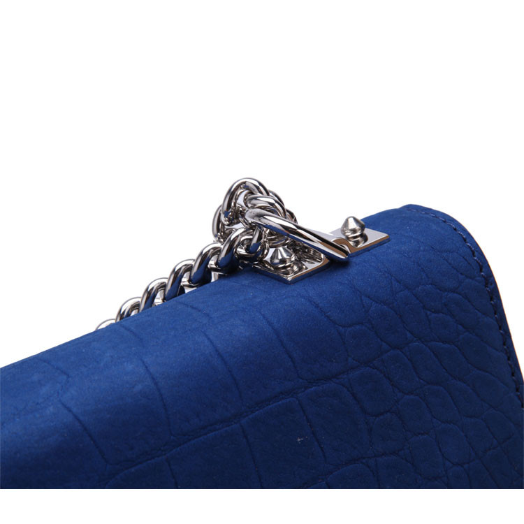 Alexander McQueen/亚历山大麦昆蓝色牛皮材质动物纹包身女士单肩斜挎包,439445BRQ2I 4250 WOMEN BAG