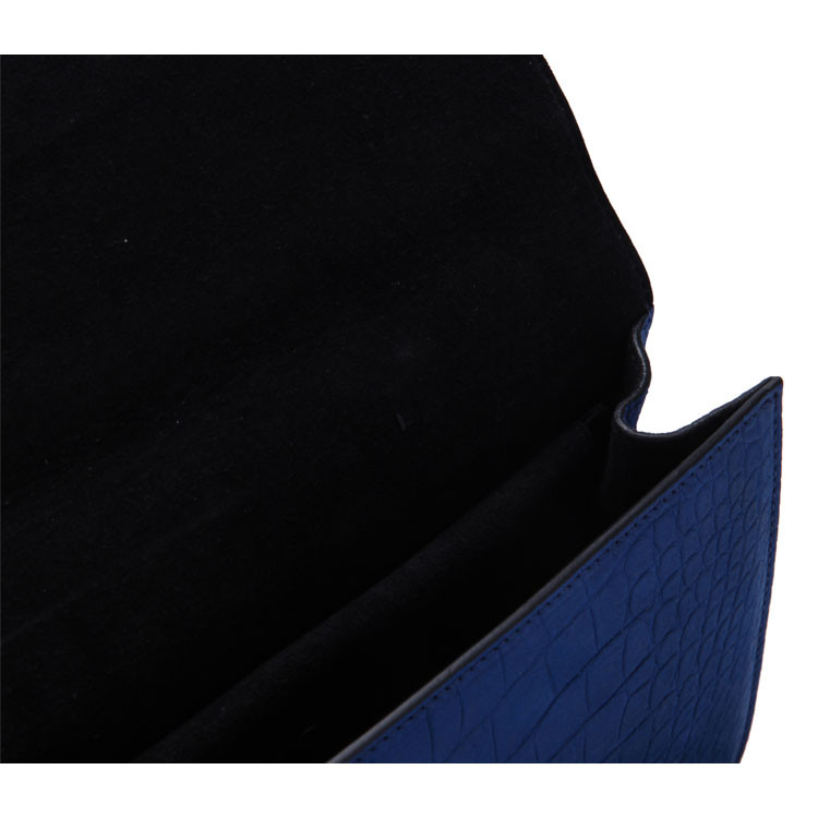 Alexander McQueen/亚历山大麦昆蓝色牛皮材质动物纹包身女士单肩斜挎包,439445BRQ2I 4250 WOMEN BAG