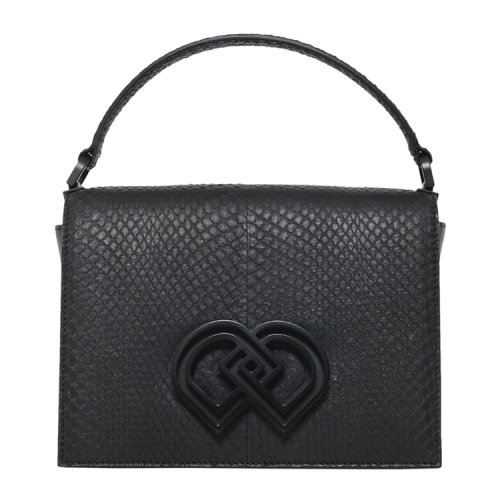 【可用券】【新品】Dsquared2/D二次方 女士 小牛皮 手提包 logo装饰 黑色 EB