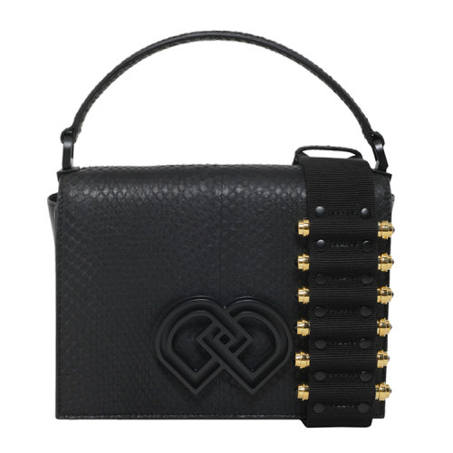 【可用券】【新品】Dsquared2/D二次方 女士 小牛皮 手提包 logo装饰 黑色 EB