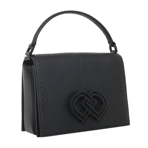 【可用券】【新品】Dsquared2/D二次方 女士 小牛皮 手提包 logo装饰 黑色 EB