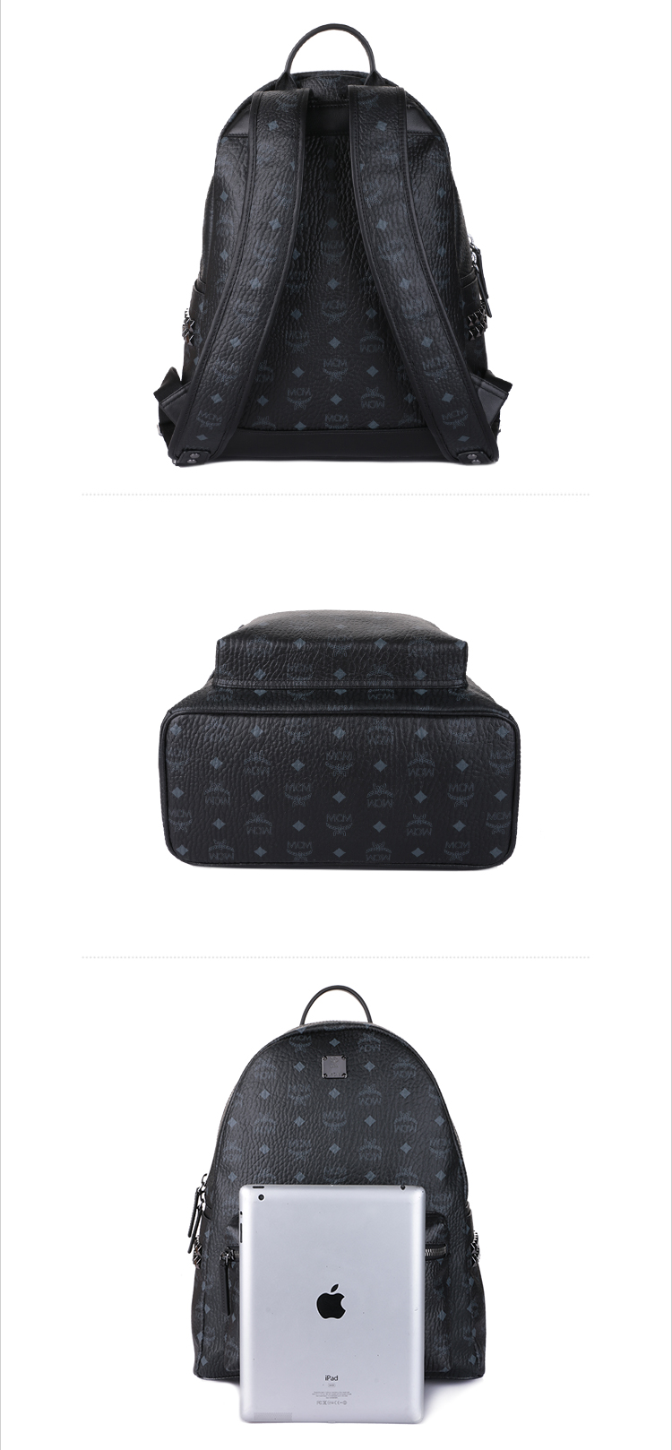(预售)MCM/MCM中性款式多色Stark系列Visetos中号PVC双肩包 背包MMK6SVE38