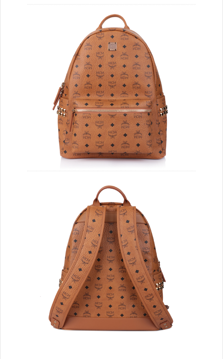 (预售)MCM/MCM中性款式多色Stark系列Visetos中号PVC双肩包 背包MMK6SVE38