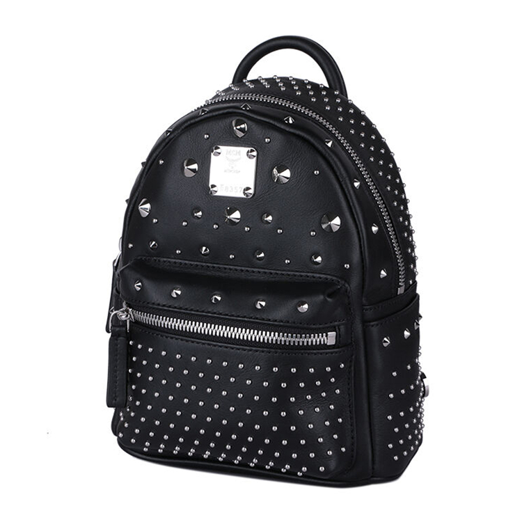 MCM/MCM 女士牛皮 小号双肩包 MMK 6SVE71 BK001