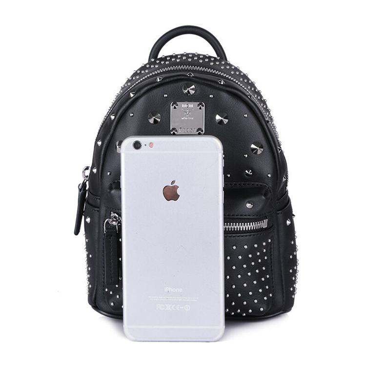 MCM/MCM 女士牛皮 小号双肩包 MMK 6SVE71 BK001