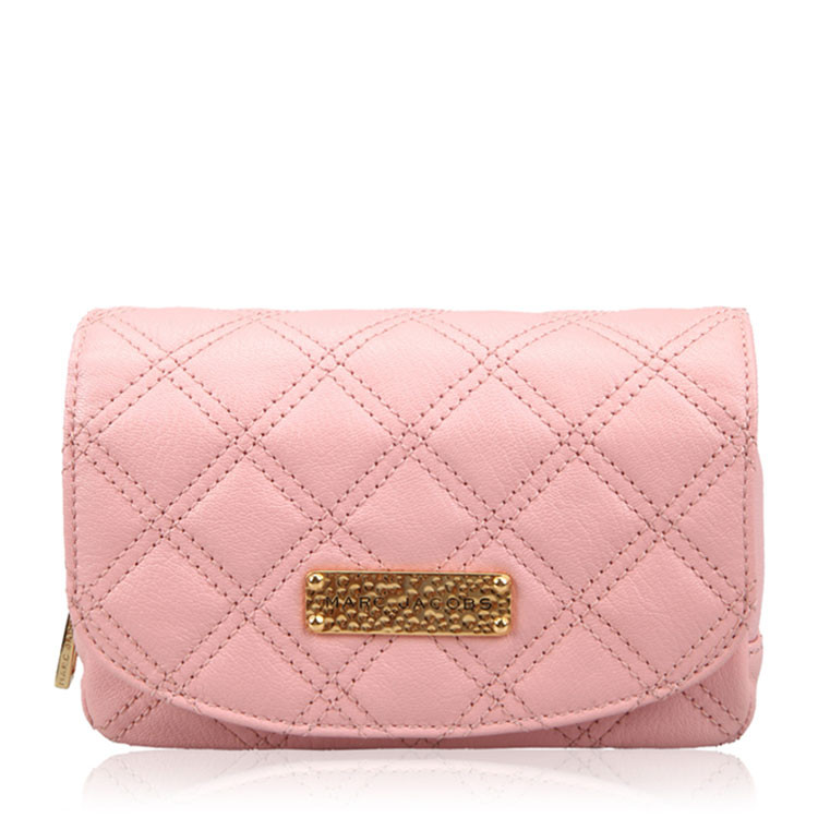 Marc Jacobs/马克雅各布斯牛皮材质经典格纹车线包身女士单肩包