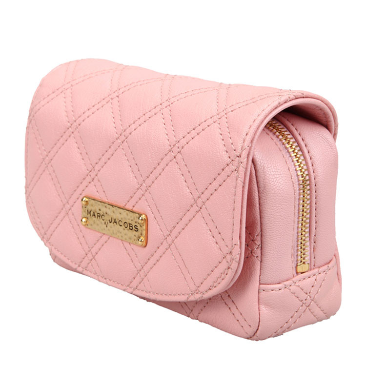 Marc Jacobs/马克雅各布斯牛皮材质经典格纹车线包身女士单肩包