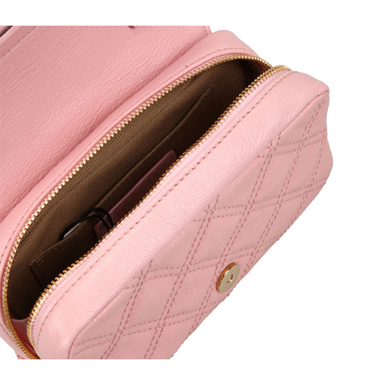 Marc Jacobs/马克雅各布斯牛皮材质经典格纹车线包身女士单肩包