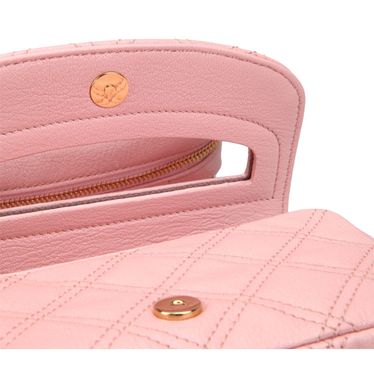 Marc Jacobs/马克雅各布斯牛皮材质经典格纹车线包身女士单肩包