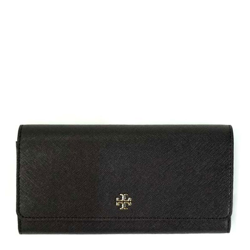 Tory Burch/汤丽柏琦 女士黑色牛皮长款钱包 11169072 BLACK/001