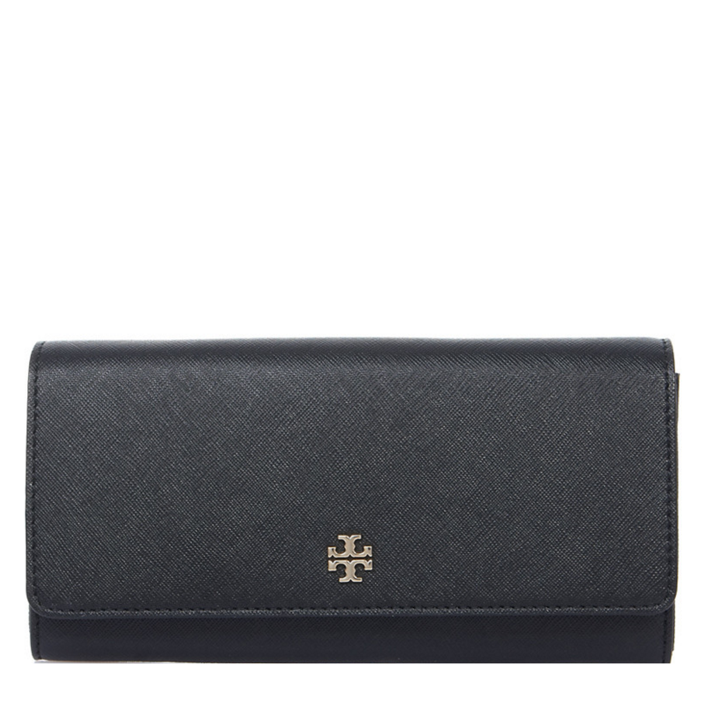 Tory Burch/汤丽柏琦 女士黑色牛皮长款钱包 11169072 001