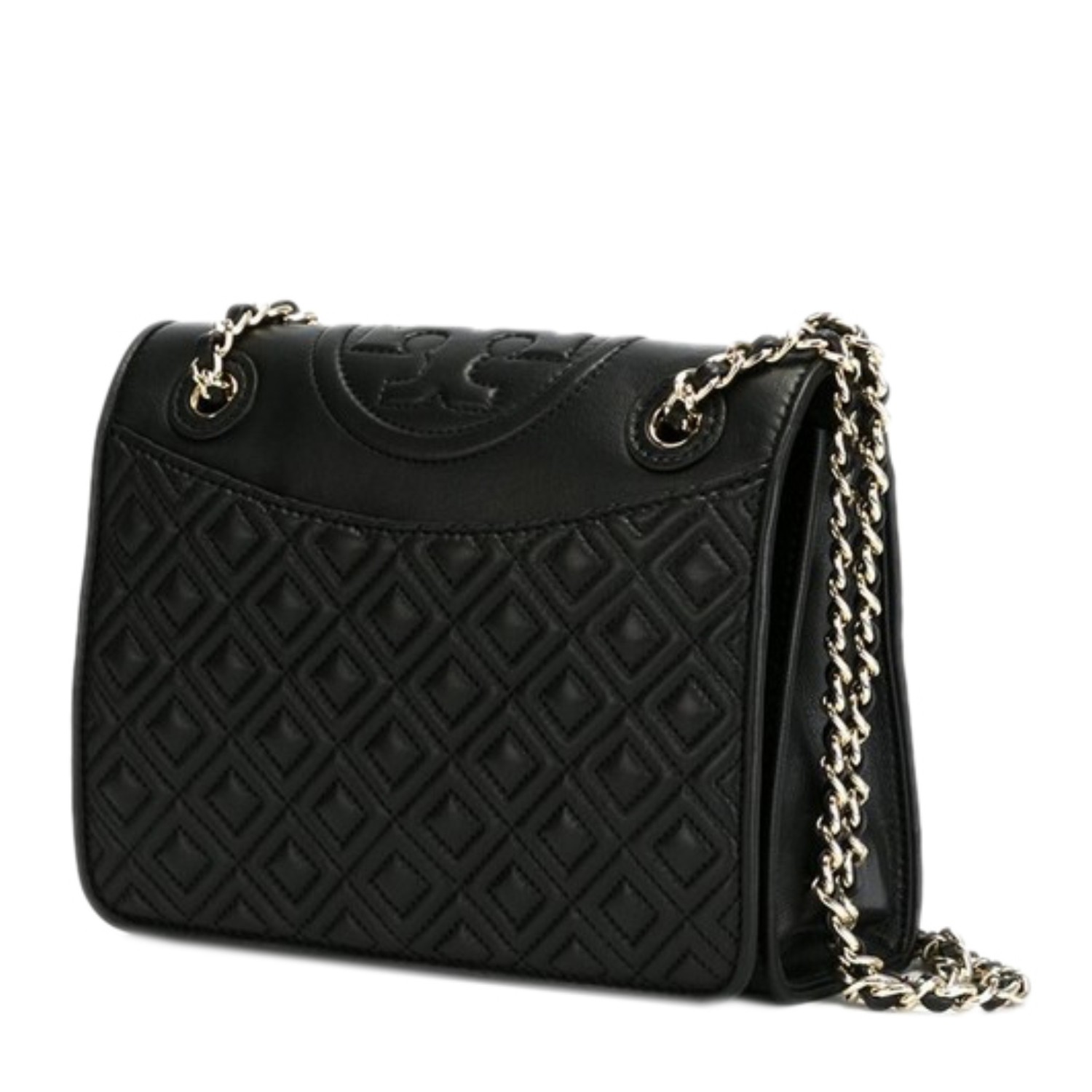 【包邮包税】Tory Burch/汤丽柏琦 女士黑色真皮单肩包 31159603 001