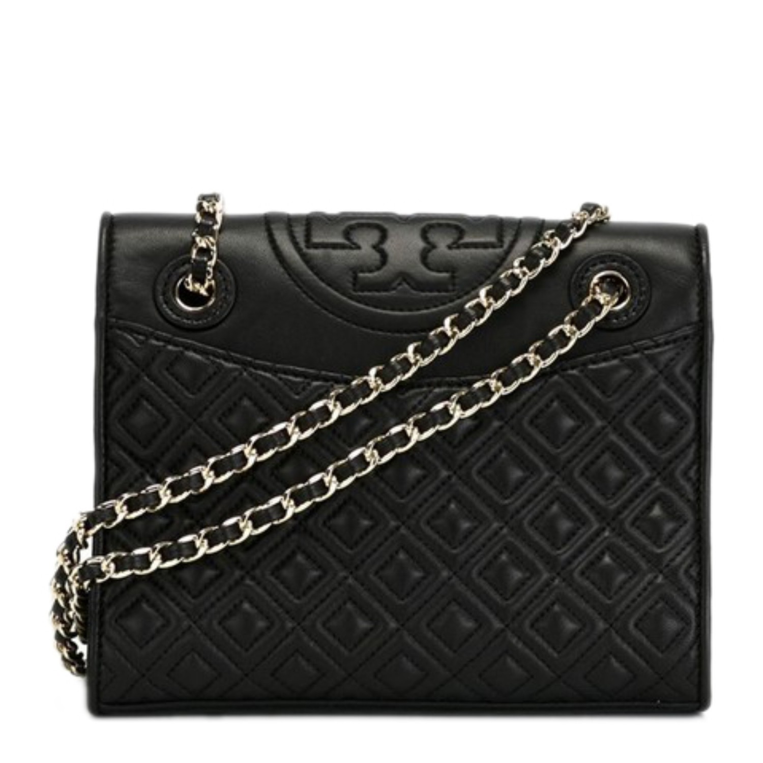 【包邮包税】Tory Burch/汤丽柏琦 女士黑色真皮单肩包 31159603 001