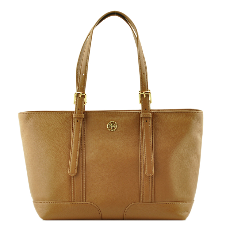 Tory Burch/汤丽柏琦*新款咖色女士时尚牛皮手提包18169685