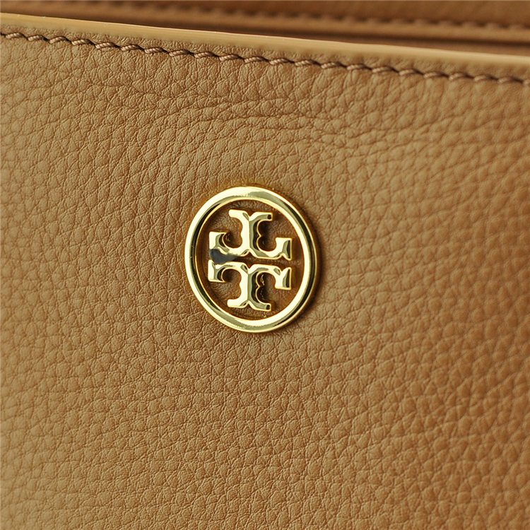 Tory Burch/汤丽柏琦*新款咖色女士时尚牛皮手提包18169685