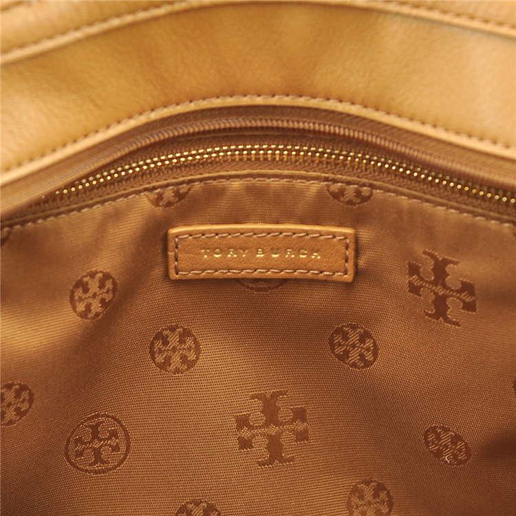 Tory Burch/汤丽柏琦*新款咖色女士时尚牛皮手提包18169685