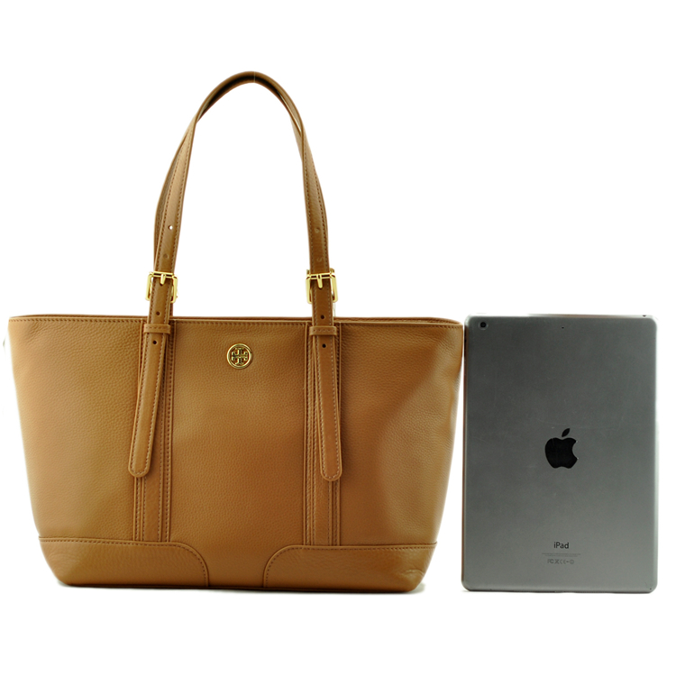 Tory Burch/汤丽柏琦*新款咖色女士时尚牛皮手提包18169685