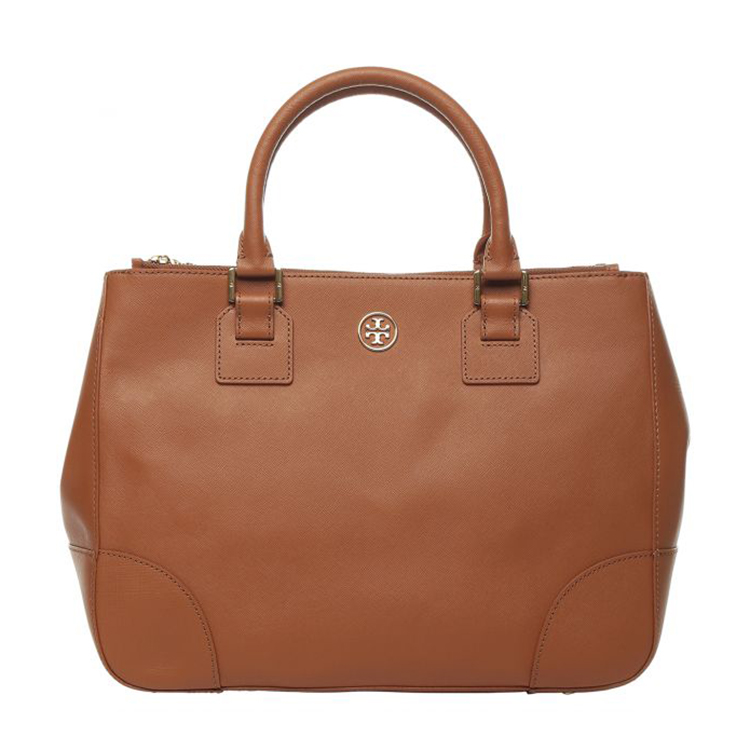 Tory Burch/汤丽柏琦 女款棕色色真皮 手提单肩斜挎包 50009822
