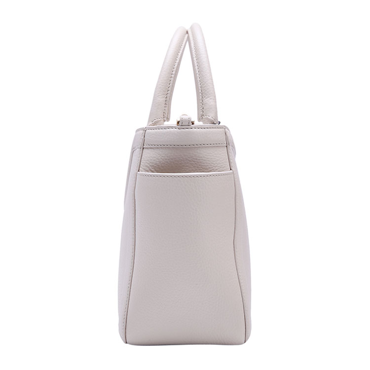 Tory Burch/汤丽柏琦奶白色车缝线logo女士手提单包&肩两用包,52159796 15261 WOMEN BAG材质:牛皮