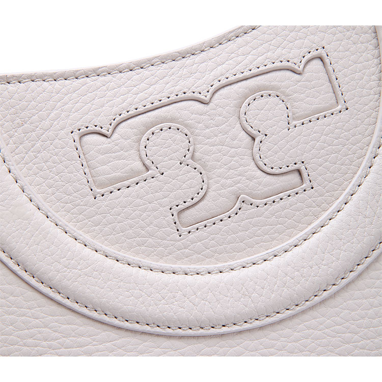 Tory Burch/汤丽柏琦奶白色车缝线logo女士手提单包&肩两用包,52159796 15261 WOMEN BAG材质:牛皮
