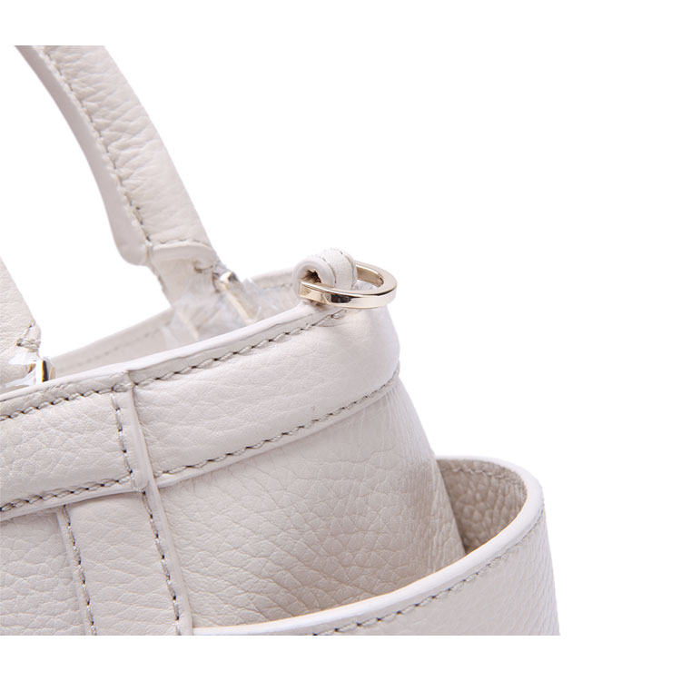 Tory Burch/汤丽柏琦奶白色车缝线logo女士手提单包&肩两用包,52159796 15261 WOMEN BAG材质:牛皮