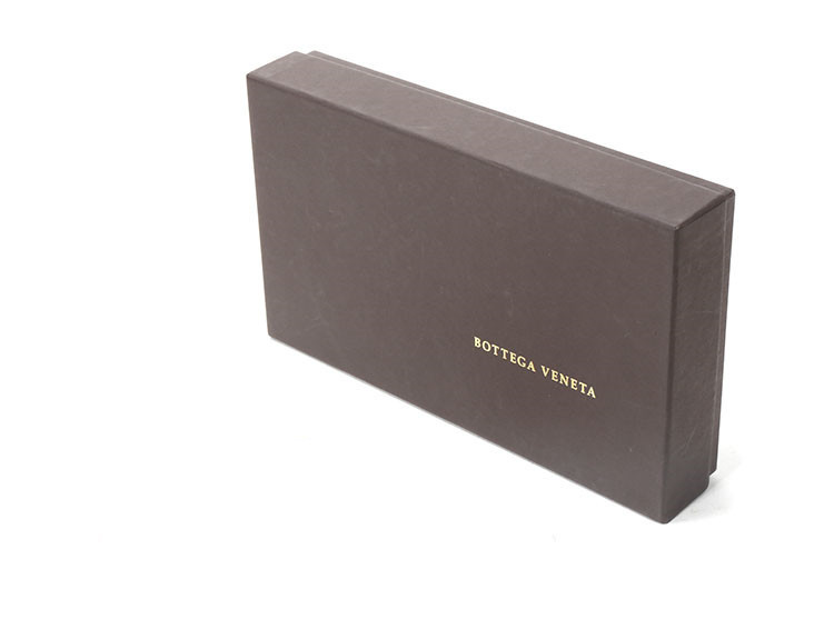 Bottega Veneta/葆蝶家 黑色编织羊皮男士长款对折钱夹 390878