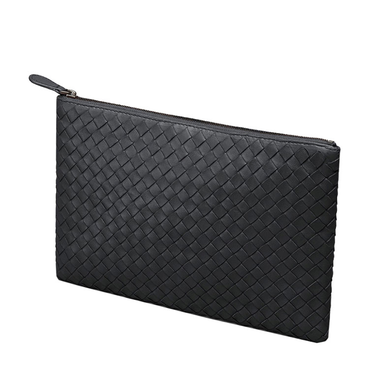 0 Bottega Veneta/葆碟家 男士羊皮经典编织设计深咖啡色手拿包 256400 V0010 4014