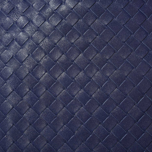 Bottega Veneta/葆蝶家 编织牛皮男士两用单肩斜挎包 藏蓝色