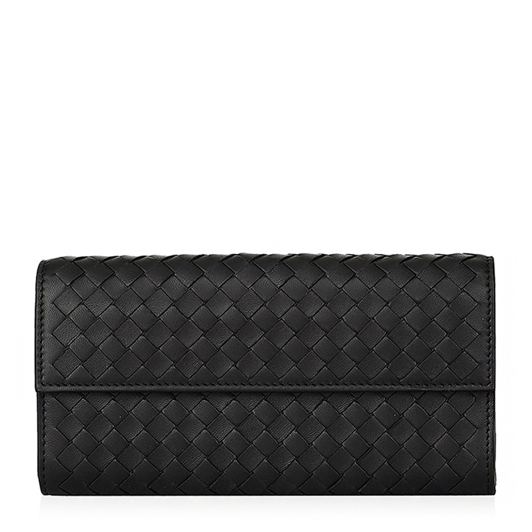 Bottega Veneta/葆蝶家 编织小羊皮男士按扣钱夹150509 V001N
