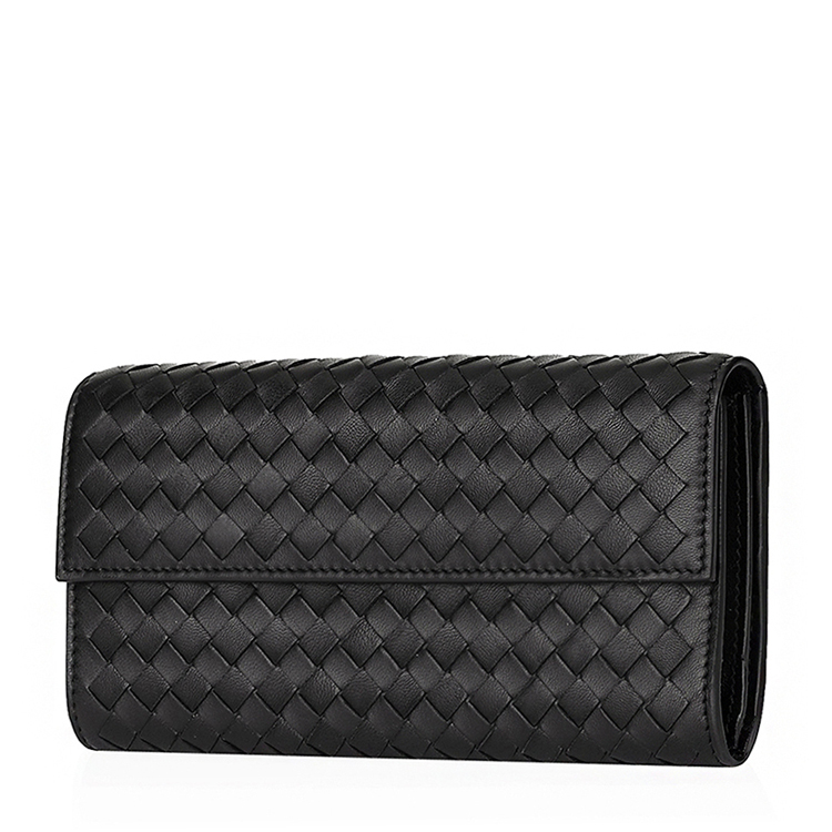 Bottega Veneta/葆蝶家 编织小羊皮男士按扣钱夹150509 V001N