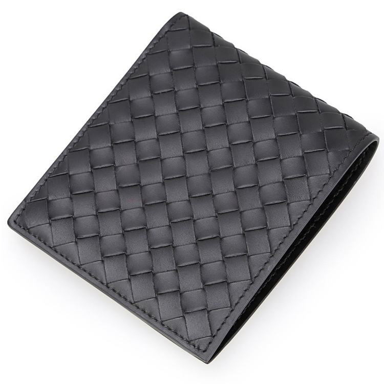 Bottega Veneta/葆蝶家 男士短款牛皮两折钱包138625
