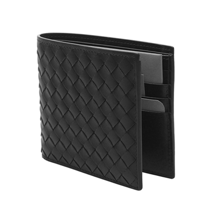 Bottega Veneta/葆蝶家 男士短款牛皮两折钱包138625