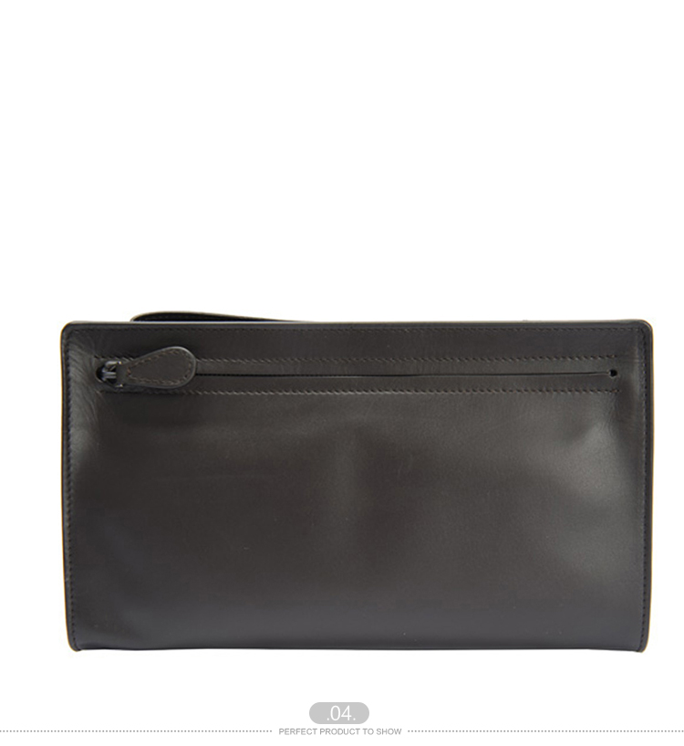 Bottega Veneta/葆蝶家 男士深棕色真皮手拿包 #302652 VQ122 1301
