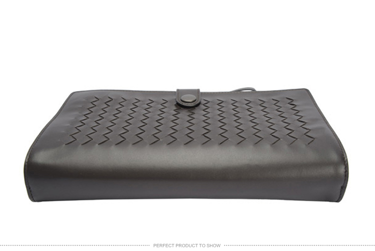 Bottega Veneta/葆蝶家 男士深棕色真皮手拿包 #302652 VQ122 1301
