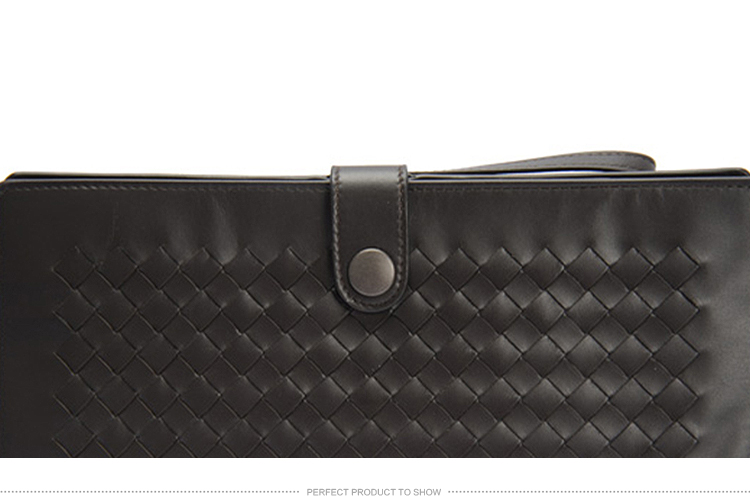 Bottega Veneta/葆蝶家 男士深棕色真皮手拿包 #302652 VQ122 1301